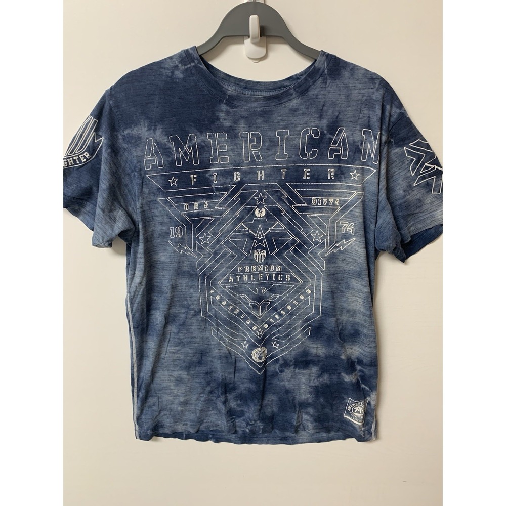 American Fighter Shirt Mens Medium Blue Premium Athletics Graphic Tagless Tee